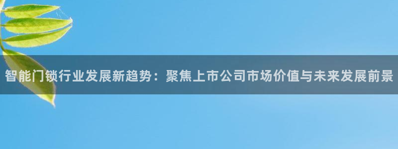 利记集团官网：智能门锁行业发展新趋势：聚焦上市公司市场价值与