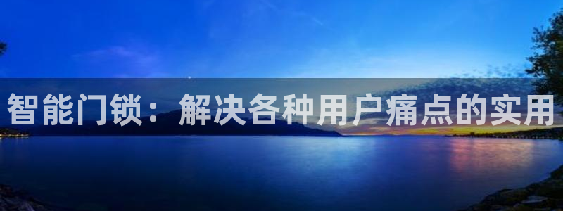 利记官网加盟：智能门锁：解决各种用户痛点的实用