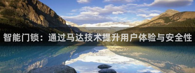 利记sbobet官网电脑版：智能门锁：通过马达技术提升用户体