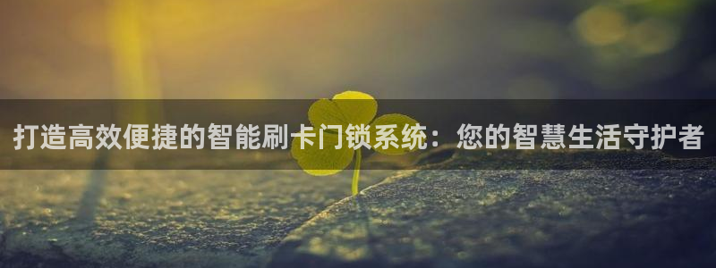 利记彩票平台官网：打造高效便捷的智能刷卡门锁系统：您的智慧生