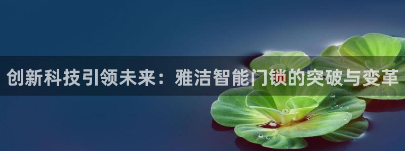 利记官网备用网址：创新科技引领未来：雅洁智能门锁的突破与变革