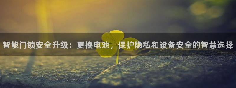 利记官网平台：智能门锁安全升级：更换电池，保护隐私和设备安全
