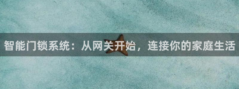 利记手机官网银河网：智能门锁系统：从网关开始，连接你的家庭生