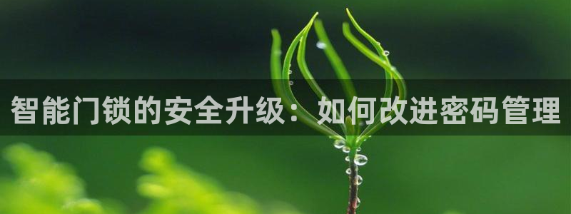 利记坊官网注册账号：智能门锁的安全升级：如何改进密码管理