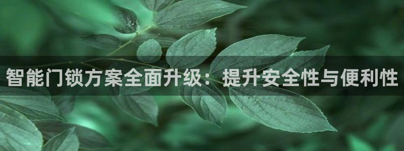 sbotop利记官网：智能门锁方案全面升级：提升安全性与便利