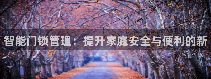 利记坊官网登录：智能门锁管理：提升家庭安全与便利的新